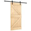 vidaXL Schuifdeur 95 x 210 cm Massief Grenenhout (Niet-Behandeld)