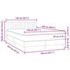 vidaXL Boxspring met matras fluweel donkerblauw 140x220 cm