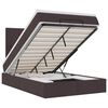 vidaXL Ottoman bed met matras en LED's 120x190 cm stof donkerbruin