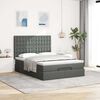 vidaXL Ottoman bed met matras 140x200cm stof donkergrijs