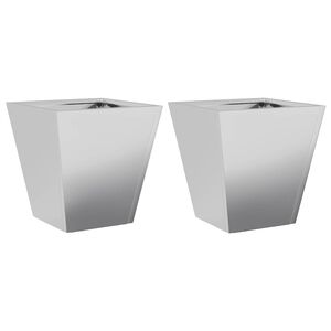 vidaXL Plantenbakken 2 st 30x30x30 cm gegalvaniseerd staal