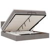 vidaXL Ottoman bed met matrassen en LED's 200x200cm stof taupe