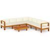 vidaXL 8-delige tuinloungeset met kussens 100x60 cm acaciahout