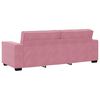 vidaXL 3-delige Loungeset met kussens fluweel roze