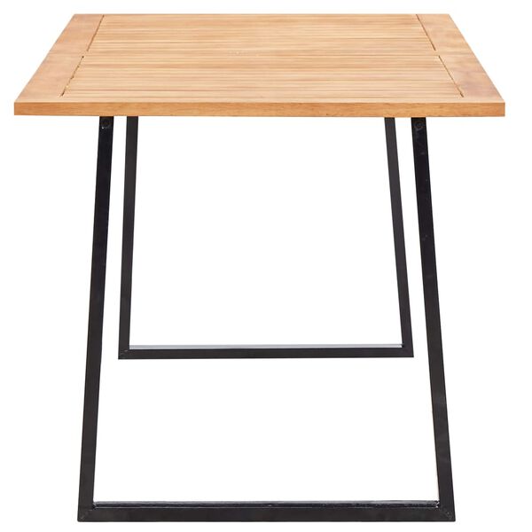 vidaXL 7-delige Tuinset poly rattan en acaciahout grijs