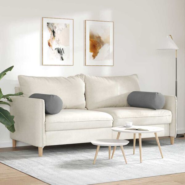 vidaXL Bolster Kussens 2 stuks Donkergrijs Ø 25 x 70 cm Microvezel Stof