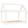 vidaXL Hondenbed 81x60x70 cm massief grenenhout wit
