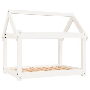 vidaXL Hondenbed 81x60x70 cm massief grenenhout wit