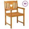 vidaXL Tuinstoelen 8 st Naturel Massief Acaciahout