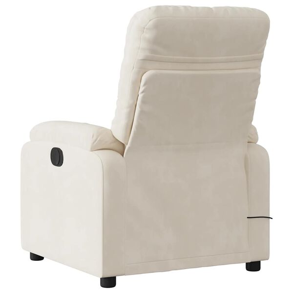 vidaXL Massagestoel microvezelstof beige