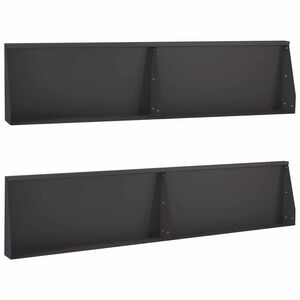 vidaXL Keerwand 4 st 100 x 12 x 40 cm Staal Zwart