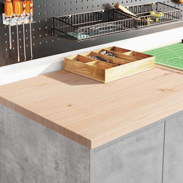 vidaXL Garagekast 60x51x85 cm massief grenenhout betongrijs