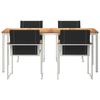vidaXL TuinEetset 5 pcs Massief Teak Hout