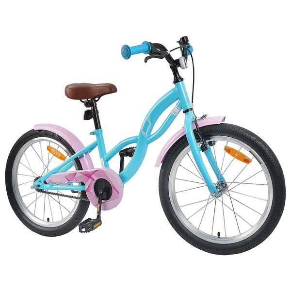 vidaXL Kinderfiets 18 Inch voor 5-7 jaar Lichtblauw