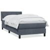 vidaXL Boxspring met matras fluweel donkergrijs 100x220 cm
