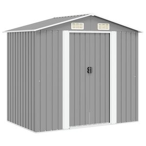 vidaXL Tuinberging 204x132x186 cm metaal grijs