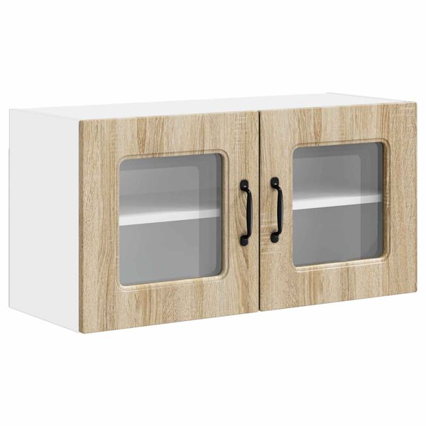 vidaXL Keukenkast Kalmar Sonoma Eiken 80 x 31 x 40 cm Bewerkt hout