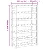 vidaXL Wijnrek voor 42 flessen massief grenenhout bruin
