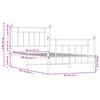 vidaXL Bedframe met hoofd- en voeteneinde metaal zwart 80x200 cm