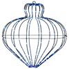vidaXL Kerst Finial Licht 192 LED's Blauw &Oslash; 45 x 40 cm
