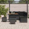 vidaXL Tuin Sofa Set met kussen met opslag met kussen 8 pcs Zwart