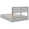 vidaXL Opslag bed met lade Grijs Sonoma 160 x 200 cm Bewerkt hout