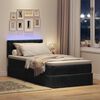vidaXL Ottoman bed met matras en LED's 100x200 cm fluweel zwart