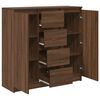 vidaXL Dressoir met lades 100,5x35x98,5 cm spaanplaat bruin eiken