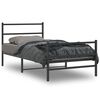 vidaXL Bedframe met hoofd- en voeteneinde&nbsp;metaal zwart 100x190 cm
