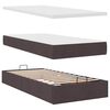 vidaXL Ottoman bed met matrassen en LED's 180x200cm stof donkerbruin