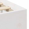 vidaXL Bedframe met opslag Wit 90 x 190 cm Massief grenenhout