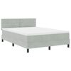 vidaXL Boxspringbed met matras Lichtgrijs 140 x 190 cm Fluweel