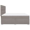 vidaXL Boxspring met matras stof taupe 200x200 cm