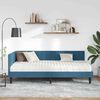 vidaXL Hoekbedframe met Matras met hoofdeinde 2 pcs Blauw Fluweel