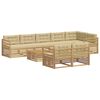 vidaXL Buiten bankenset 9 st Wit en Beige