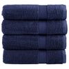 vidaXL Badhanddoeken SOLUND 4 st 600 g/m&sup2; 100x150 cm marineblauw