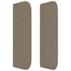 vidaXL Hoofdbord met randen 163x16x78/88 cm stof taupe