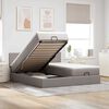 vidaXL Ottoman bed met matrassen 160x200cm stof taupe