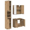 vidaXL Badkamerkastenset met plank 3 pcs Artisan Eiken Bewerkt hout