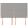 vidaXL Hoofdbord lichtgrijs 144x5x118/128 cm stof