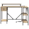 vidaXL Bureau met lade Sonoma Eiken 120 x 79 x 86,5 cm Bewerkt hout