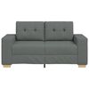 vidaXL Loveseat bank 120 cm stof donkergrijs