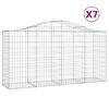 vidaXL Schanskorven 7 st gewelfd 200x50x100/120 cm ijzer