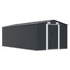 vidaXL Tuinschuur 257x489x181 cm metaal antracietkleurig