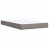 vidaXL Boxspring met matras stof taupe 100x200 cm