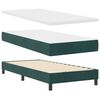 vidaXL LED Box Spring Bed Donkergroen 90 x 190 cm Fluweel