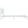 vidaXL Bedframe met hoofdbord metaal wit 160x200 cm