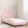 vidaXL Bedframe voor kinderen met hoofdbord Roze 80 x 200 cm PU