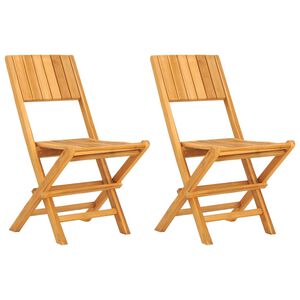 vidaXL Tuinstoelen inklapbaar 2 st 47x61x90 cm massief teakhout