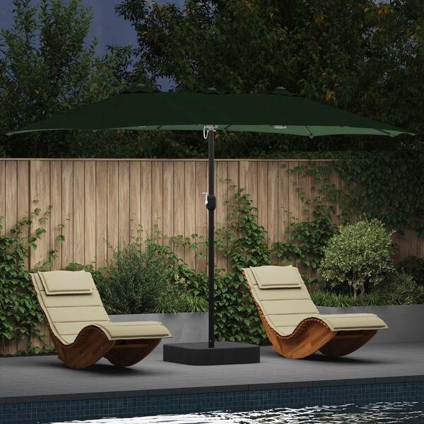 vidaXL Tuinparasol Groen 385 x 209 x 244 cm Polyester